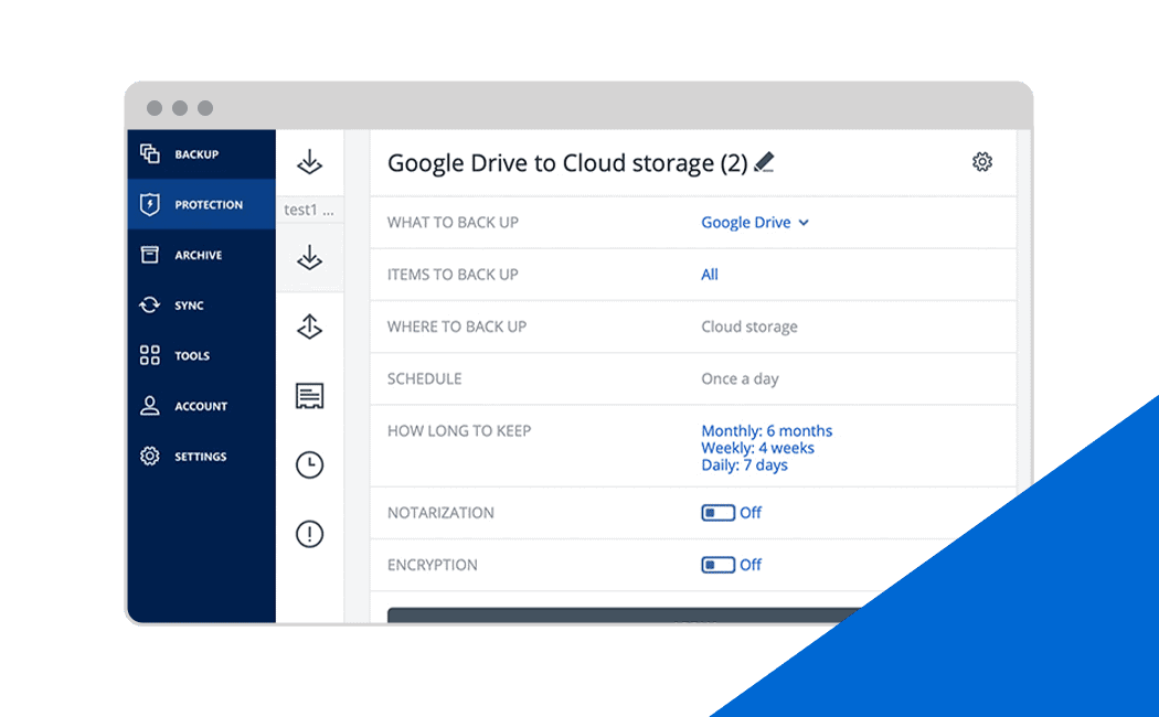 Backup from Google Drive to Google Cloud Storage